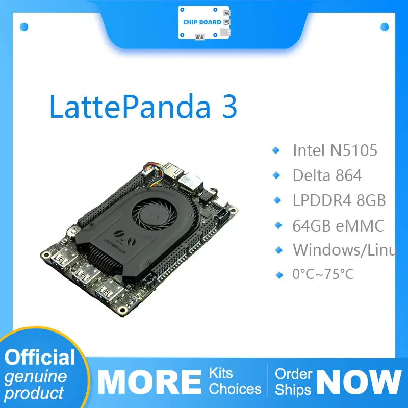 

LattePanda 3 Delta 864 - The Most Powerful Windows/Linux Single Board Computer 8GB/64GB with Enterprise License
