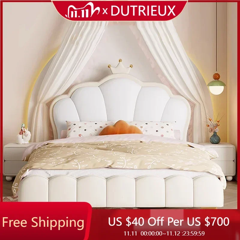 

Cream White Bed Japanese Cheap Princess Design Wooden Luxury Sun Queen Platform Bed Fashion Cama Solteiro Unique Furniture