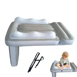 Toddler Inflatable Travel Bed Baby Air Mattress With High Sides Baby Airplane Seat Extender Airplane Bed For Kids With High