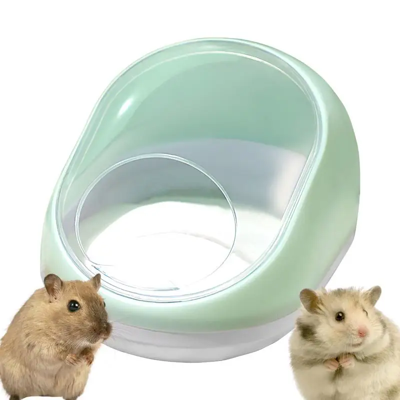 Hamster Hideout Chinchilla Bathtub Box Hamster Bathing Bowl Transparent Beds, Sand Bath Box Small Animal Habitat  for Small Pet