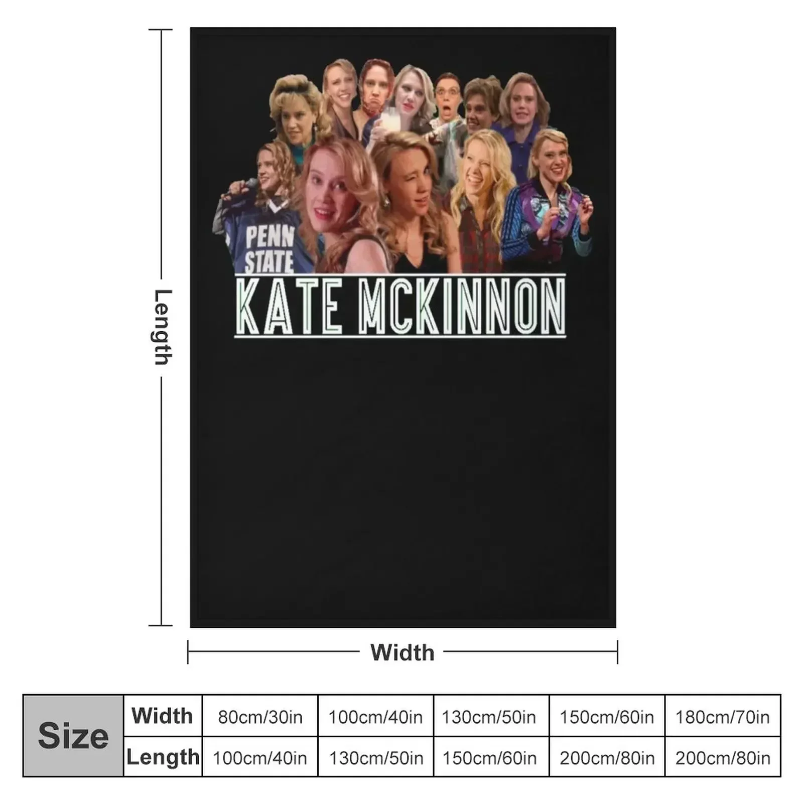 Kate Mckinnon 8 Tee Shirt Throw Blanket Hairy Blankets For Baby Blankets