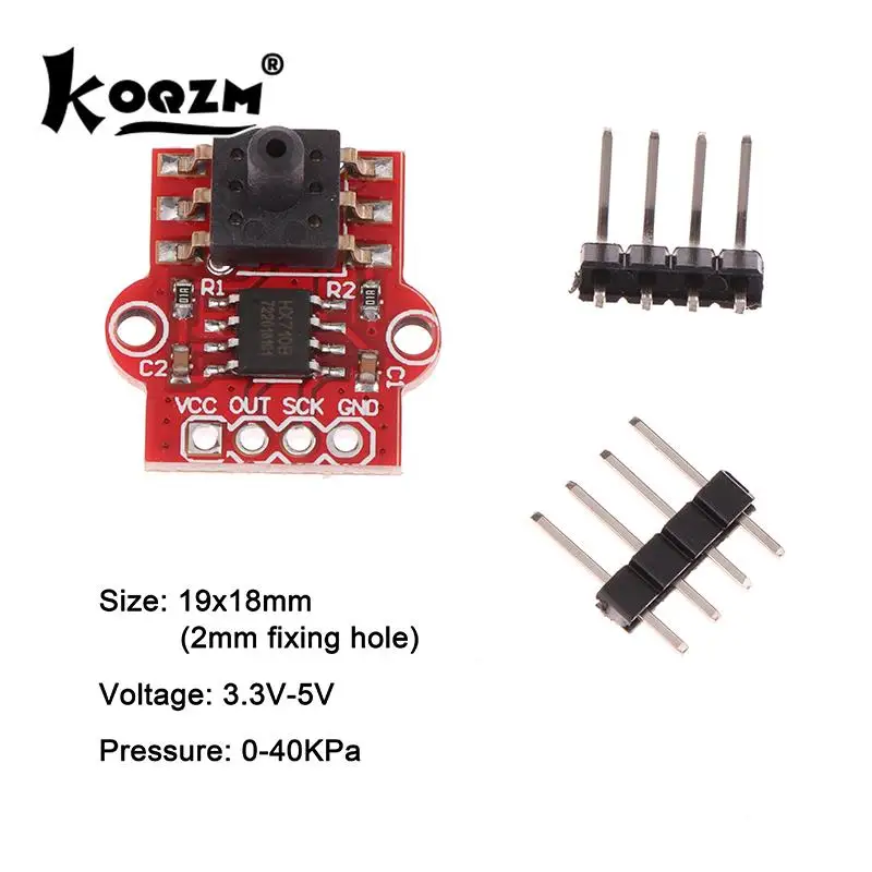 DC 3.3V 5V 0-40KPa Pressure Sensor Module Connect 2.5MM Soft Tube Digital Liquid Water Level Controller Board For Arduino