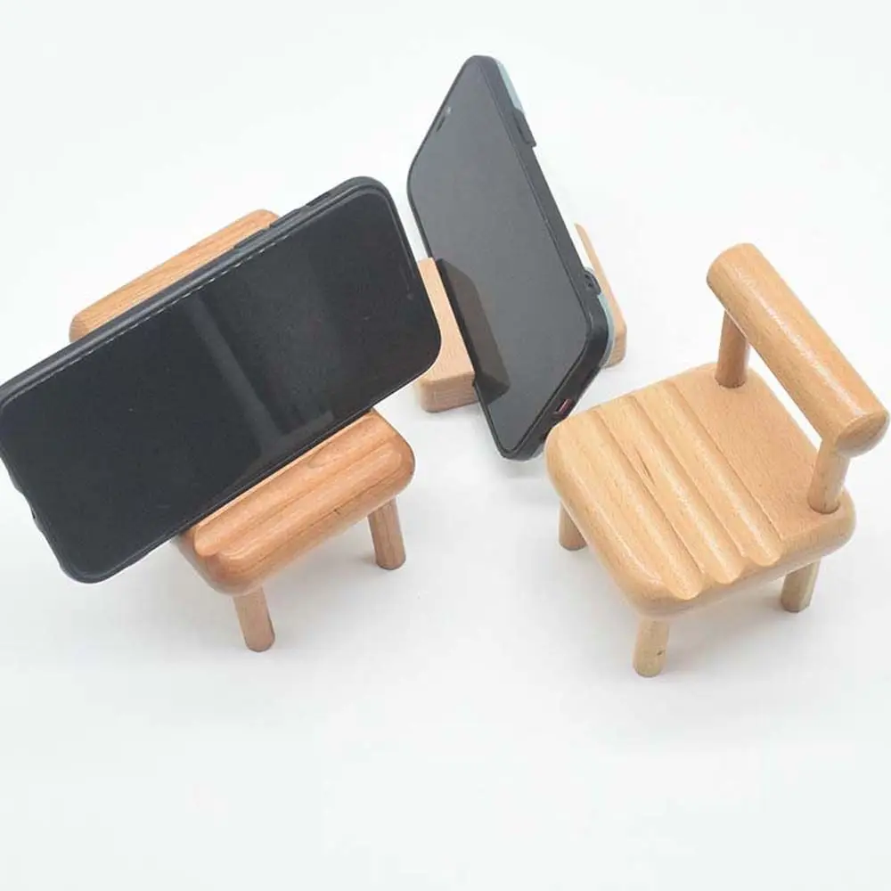 Stand Holder Wooden Chair Phone Bases Mobile Phone Holder Cell Phone Bracket Chair Phone Holder Mobile Phone Stand