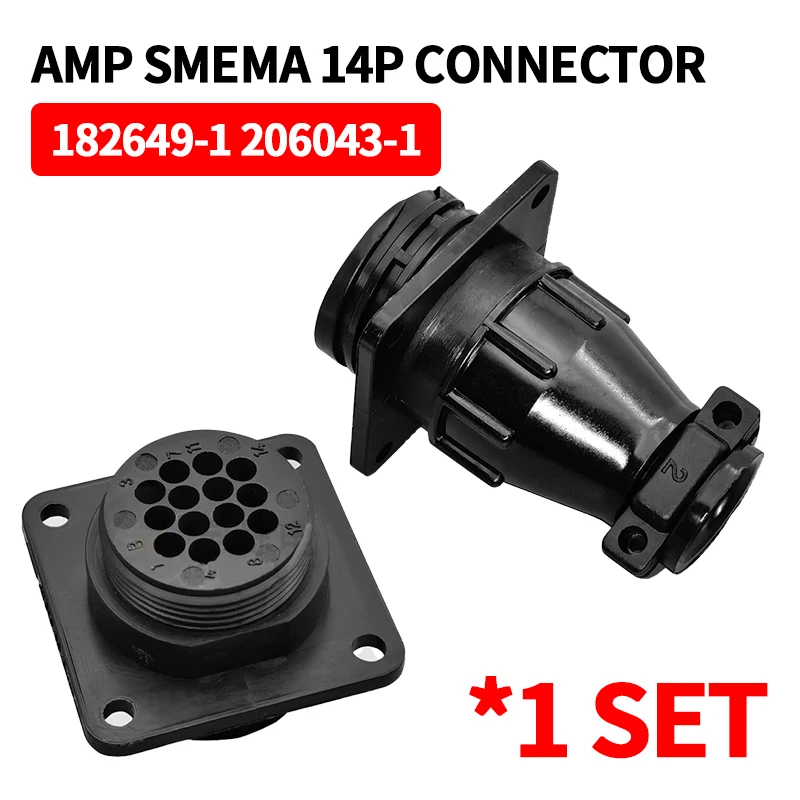 1 set 14 Pin AMP/TE type 182649-1 206043-1 auto sensor plug connector for SMEMA Car,14P plug with Pin