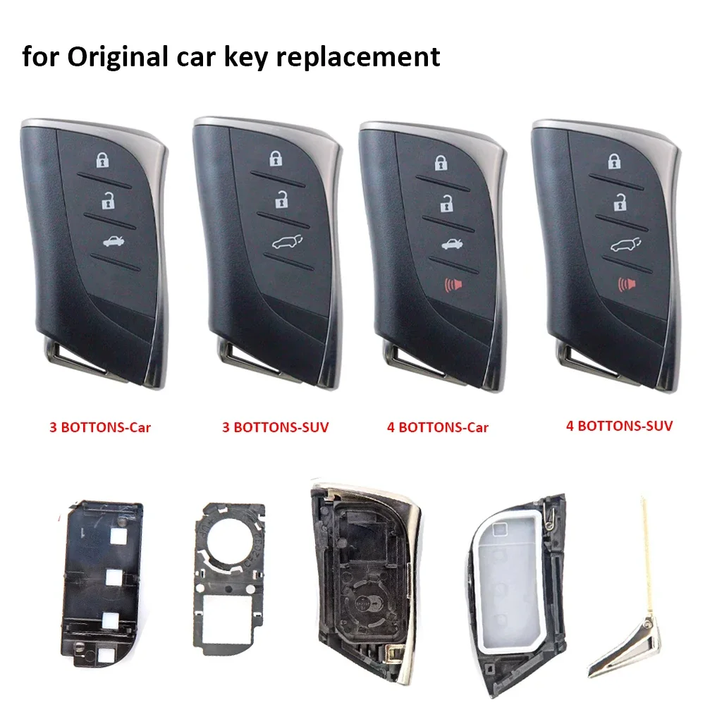 Car Key Fob Case Shell Housing for Lexus NX ES UX US RC LX GX IS RX 200 250h 350h LS 450h 260h 300h UX200 2023 2024 Accessories