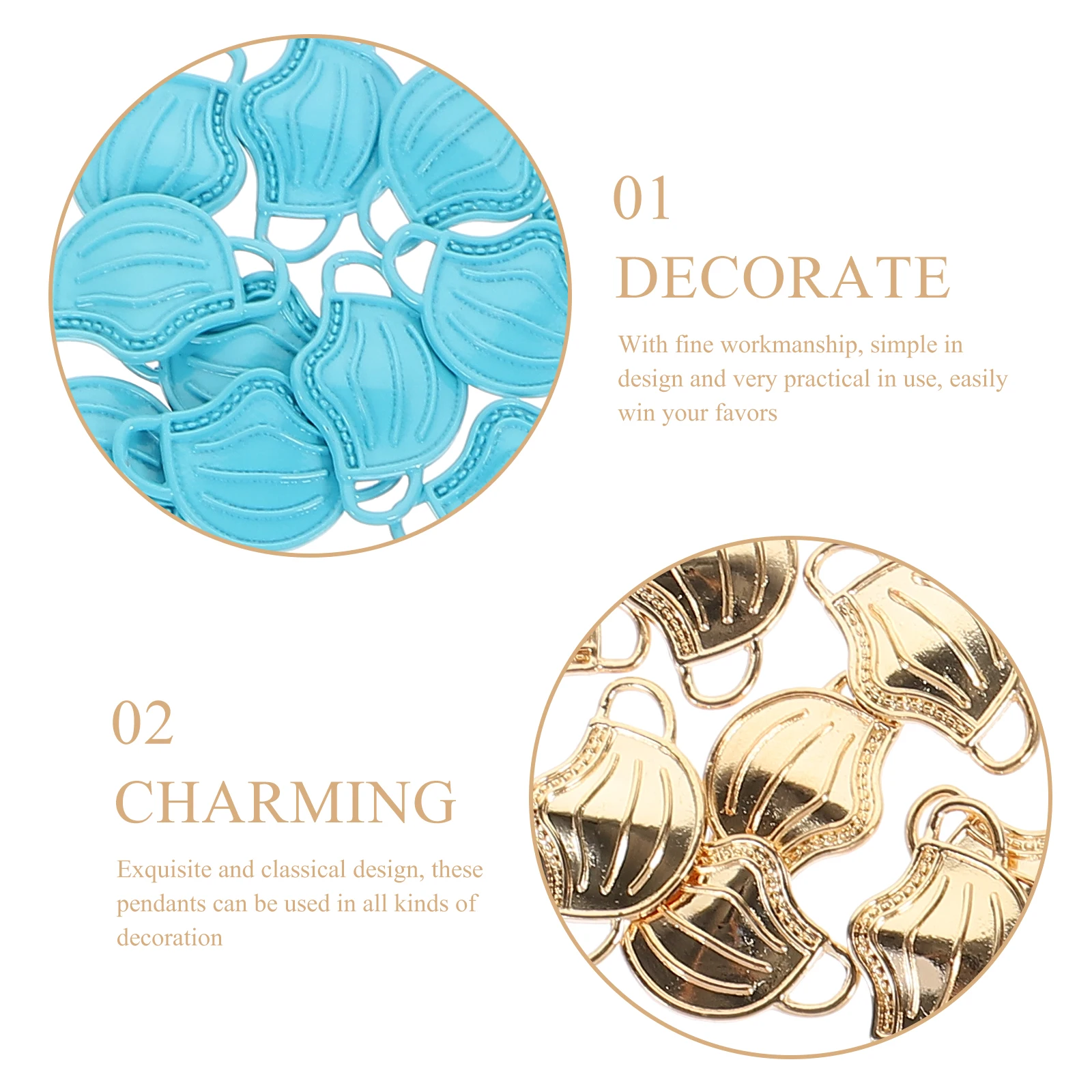 

50Pcs Alloy Mask Pendant Charms Creative DIY Jewelry Making Accessories for Bracelets Necklaces Earrings Pendant Charm