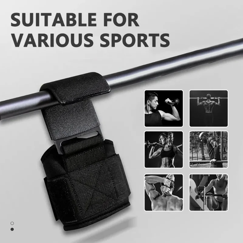 Fitness Squat Weightlifting Pull-up Wrist Hook Horizontal Bar Exercise Strength Training Without Strangling Power Hook