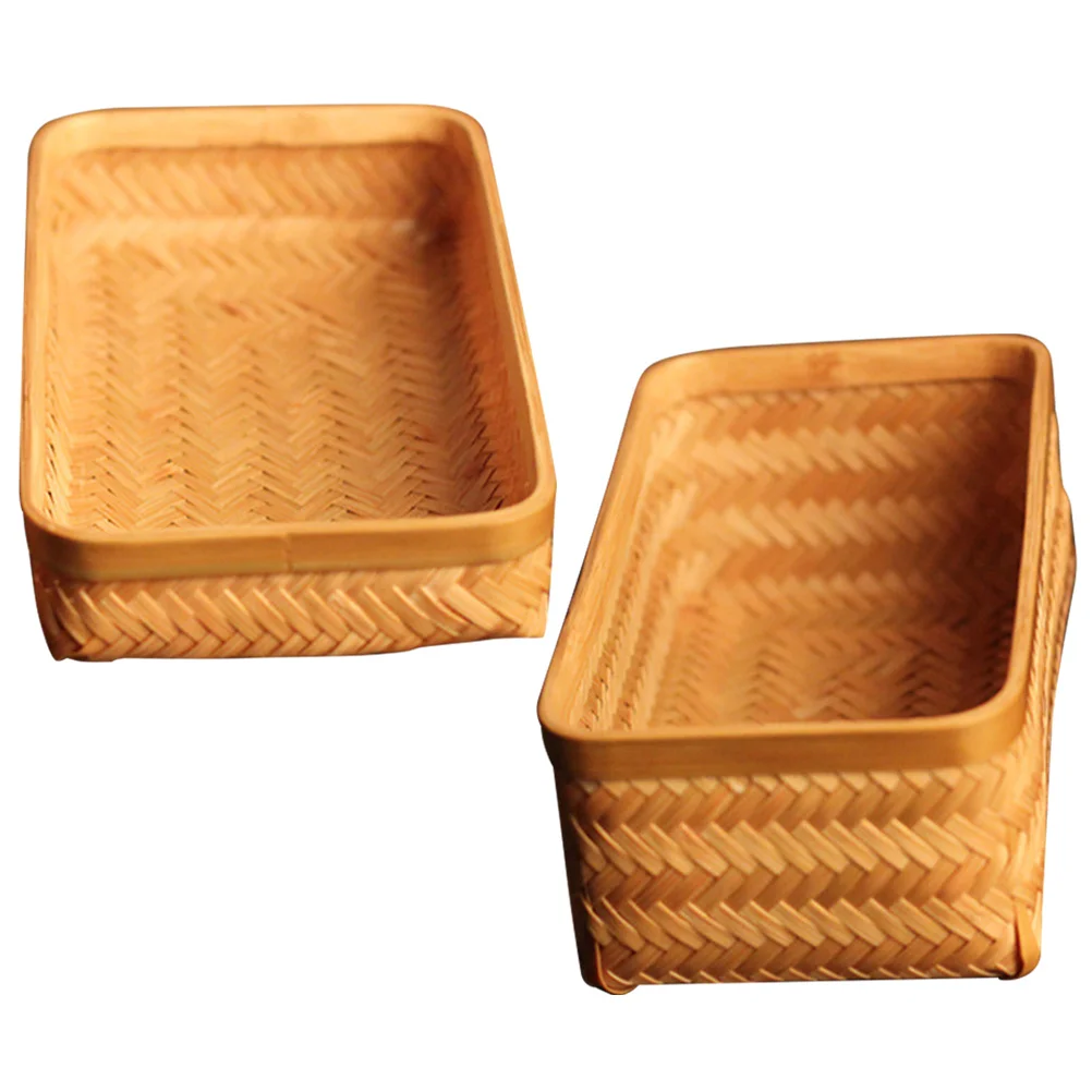 

Bamboo Woven Tea Canister Rustic Style Storage Tank for Home Restaurant Decor Bamboo Woven Tea Box Simple Storage Tank