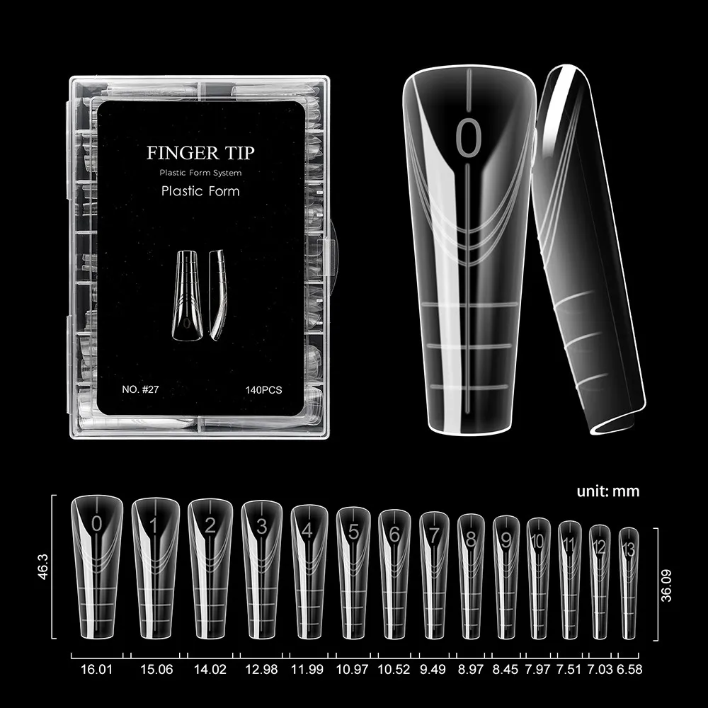 TP 70 stücke/140 stücke Klar Nagel Dual Form Volle Abdeckung Nagel Verlängerung System Schnelle Gebäude Gel Formen falsche Nagel Spitze Maniküre Werkzeuge