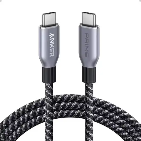 Новый кабель Anker Prime USB-C - USB-C, 240 Вт, 1.8 м, для быстрой зарядки, в оплетке из нейлона, с гарантией изгиба до 100 раз