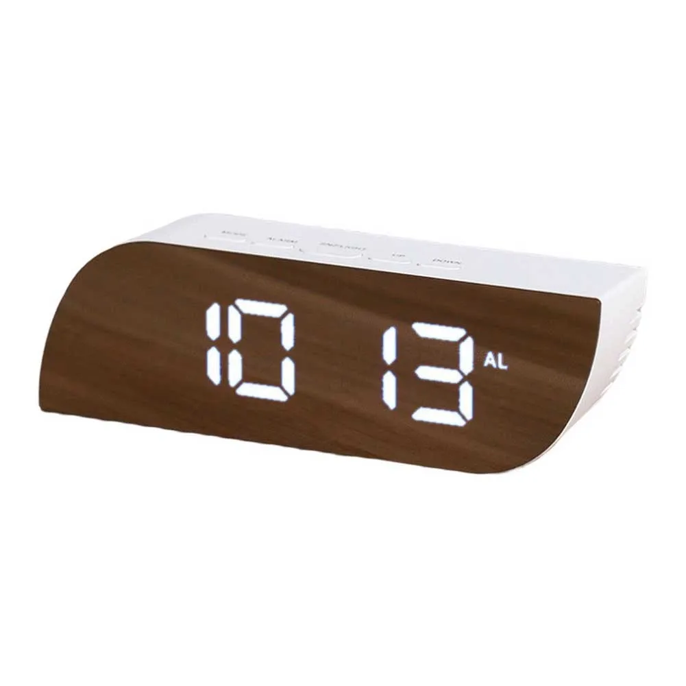 

Teardrop-shaped LED Alarm Clock, Time/temperature Display, And Makeup Mirror Mirror LED Digital Clock Living Room Desktop Home