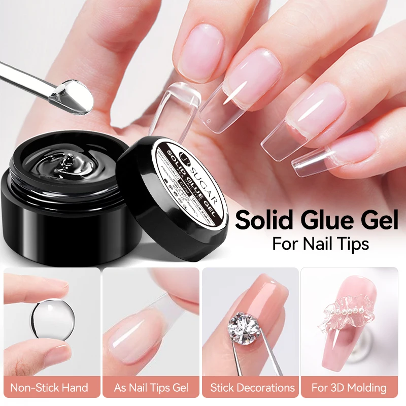 UR SUGAR 3PCS Set di unghie finte con 420 pezzi punte di gel morbido opaco Colla solida Gel Remover Kit di estensione rapida delle unghie Starte di bellezza delle unghie