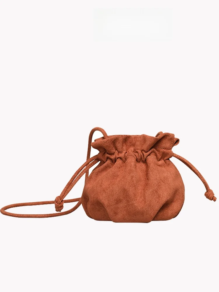 

Милая женская сумка-ведро с ремешком, универсальная бархатная сумка через плечо, простая легкая сумка на одно плечо, диагональная сумка