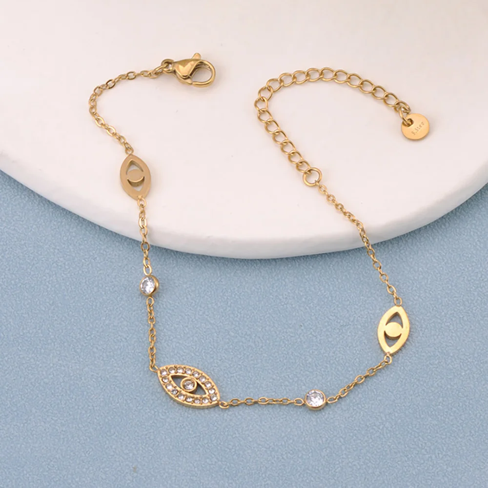 JeeMango Runde CZ-Anhänger-Halskette, Armband für Damen, weißer Zirkonia, Edelstahl, schlichter Luxus-Hochzeitsschmuck B26031 – Detail 21