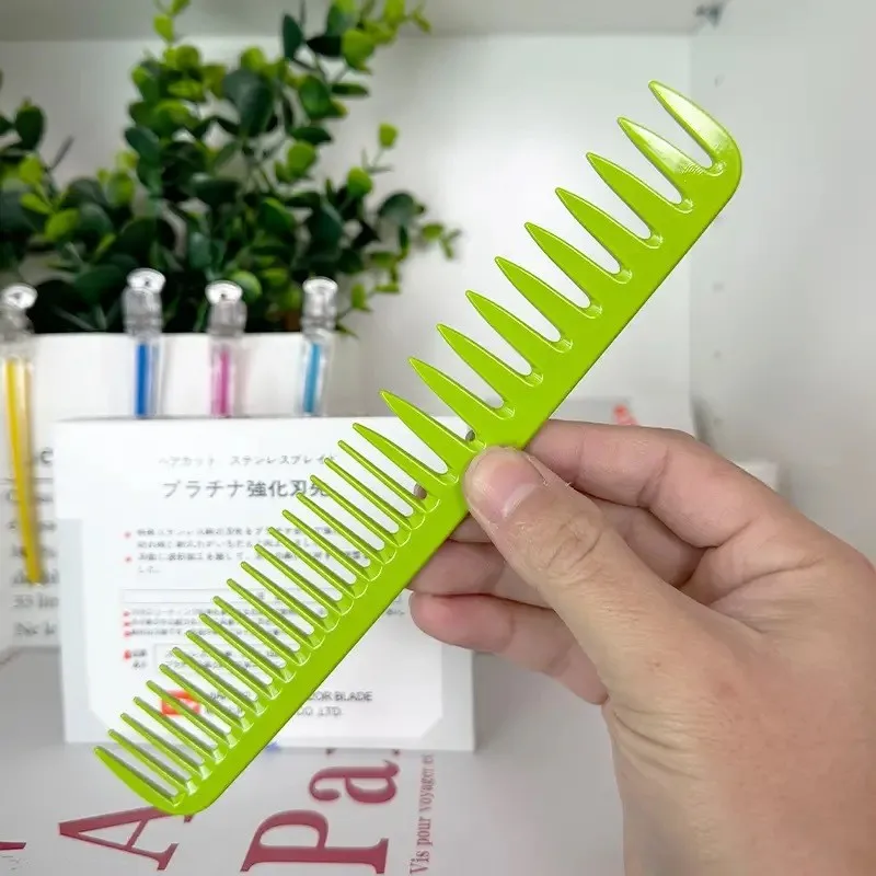 PEI High Temperature Resistant Green Hair Cutting Comb Anti Slip Beauty Comb Women\'s Hair Cutting Comb Barber Shop Accessories