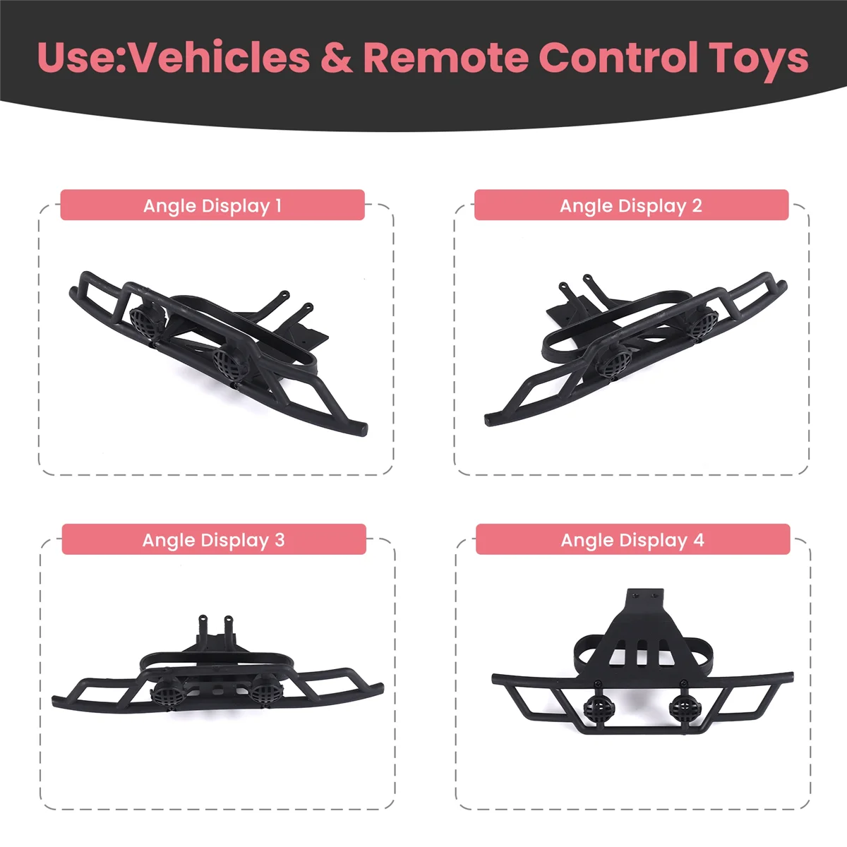 

A72I Front Bumper with LED Light for 144001 144010 124016 124017 124018 124019 RC Car Upgrades Decoration Parts