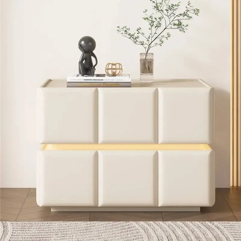 منظم طاولات ليلية كلاسيكية حديثة خشبية سوداء فريدة من نوعها للتخزين طاولات يابانية بسيطة أثاث منزلي من De Chevet