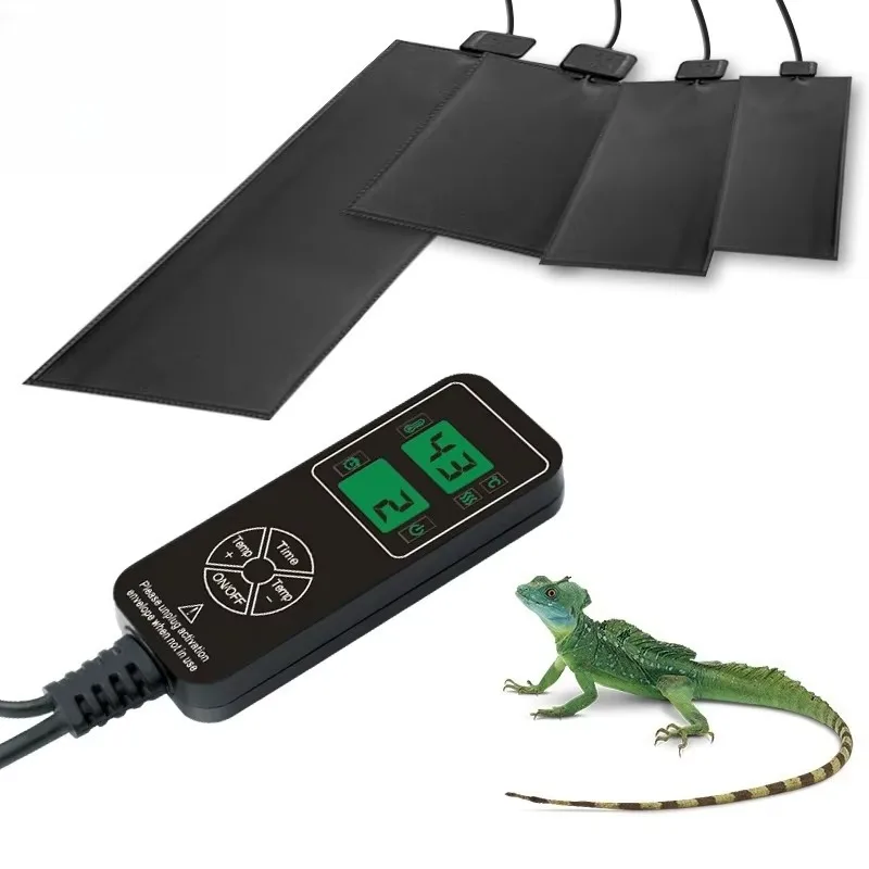 

Modern 30*57 cm PVC Reptile Heat Mat Waterproof Terrarium Heating Pad with Thermostat for Snakes Lizards Turtle Tank
