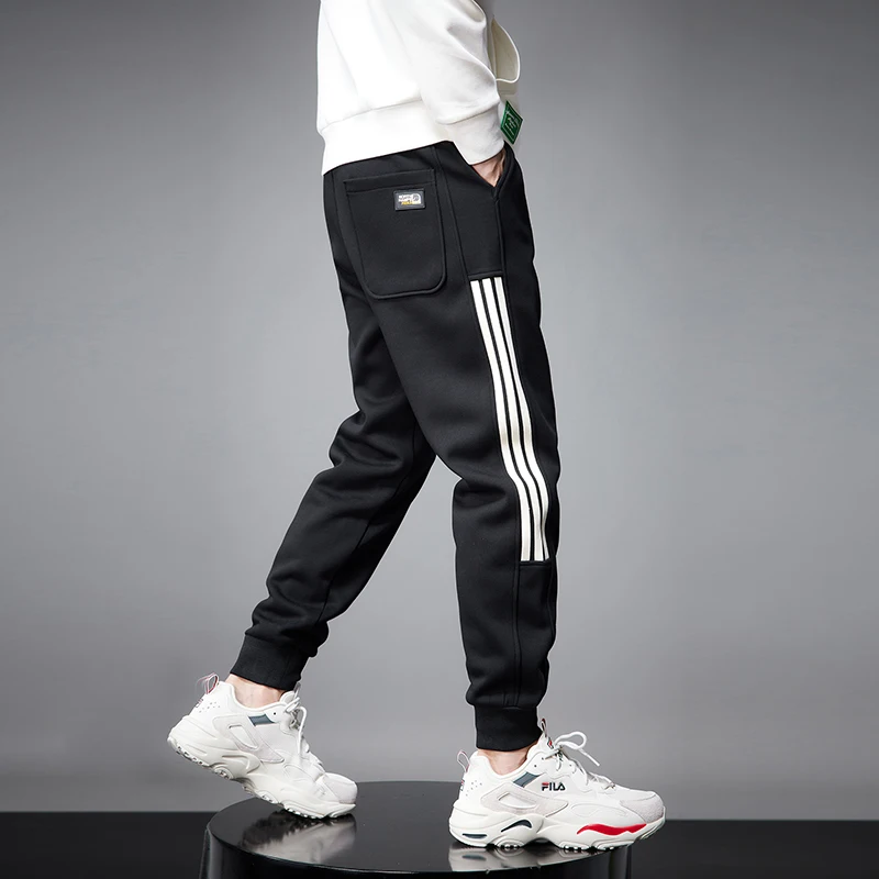 

2025 Men's New Side Stripe High End Knit Casual Pants Plus Size Sweatpants Trendy Spring Autumn Winter
