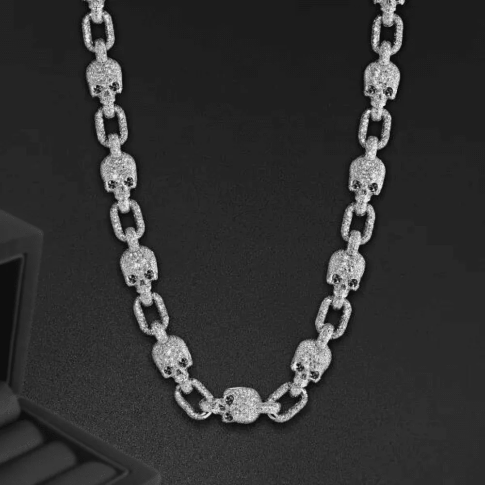 

Luxury 925 Sterling Silver Customized Iced out Diamond New Fashion 18 mm with White Diamonds Unisex Hip Hop Style Chain