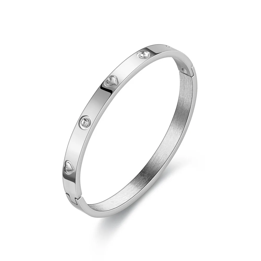 

Stainless Steel Bangle for Women, Luxury Quality Crystal Bracelet Fashion Jewelry Not Fade