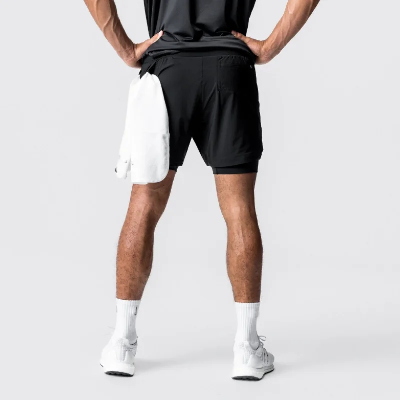 Celana Pendek Lari Baru Celana Basket Olahraga Lari Cepat Kering Sejuk 2 In 1 Dek Ganda Olahraga Lari Latihan Kebugaran Musim Panas Pria