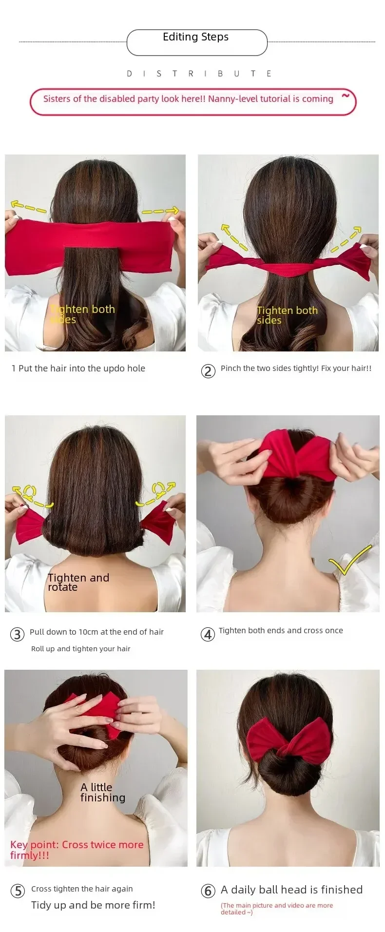 Modische Twist-Haarspange, Brötchenmacher im koreanischen Stil, Haarschmuck mit Schleife für Frauen – Detail 2