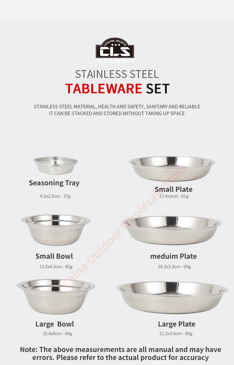 22-teiliges tragbares Camping-Essgeschirr-Set, Outdoor-BBQ-Geschirr, Töpfe, Schüsseln und Teller für Camping und Kochen unterwegs – Detail 3