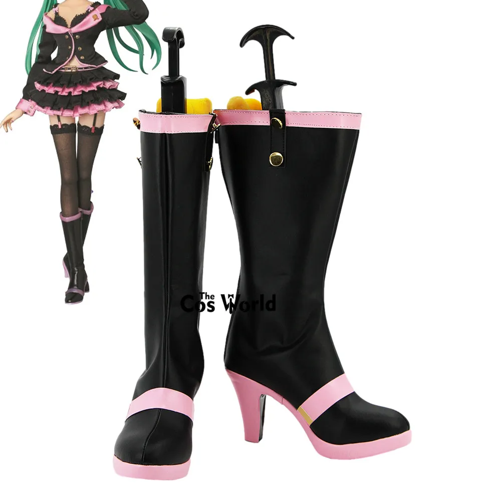 Miku Project DIVA Honey Whip Anime Customize Cosplay High Heels Shoes Boots