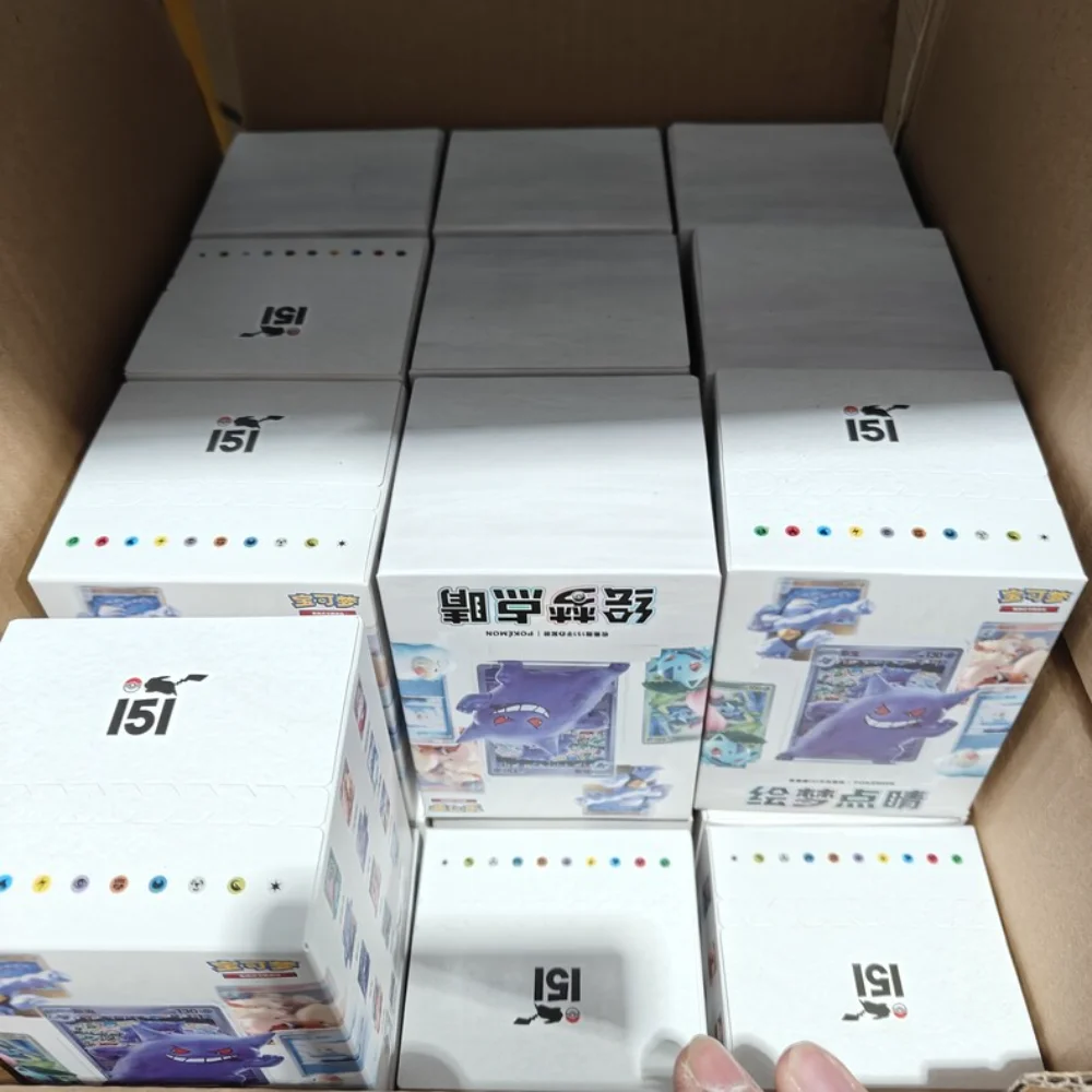 En Stock, colección de pintura de ensueño PTCG genuina, conjunto de 151 figuras, caja ciega, toques de acabado de ensueño, juego de 151 figuras, juguetes, cajas de regalo