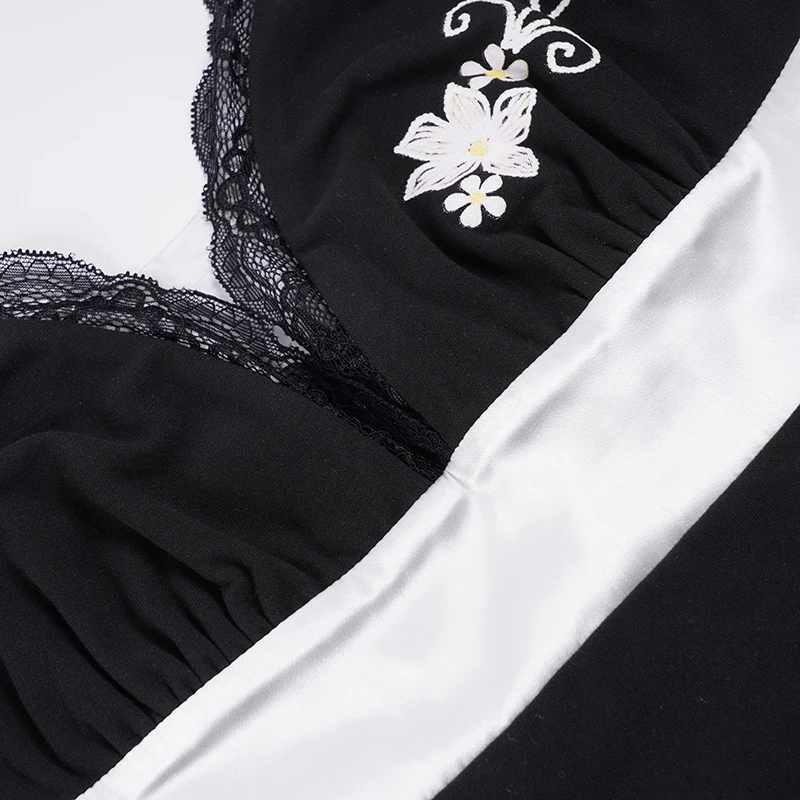 SUCHCUTE Sexy Vintage Spitzen-Patchwork-Trägertop für Damen, Harajuku Blumen-Grafik-Print, Nieten-Mini-Camisole, Gothic Hottie Sommerkleidung – Detail 9
