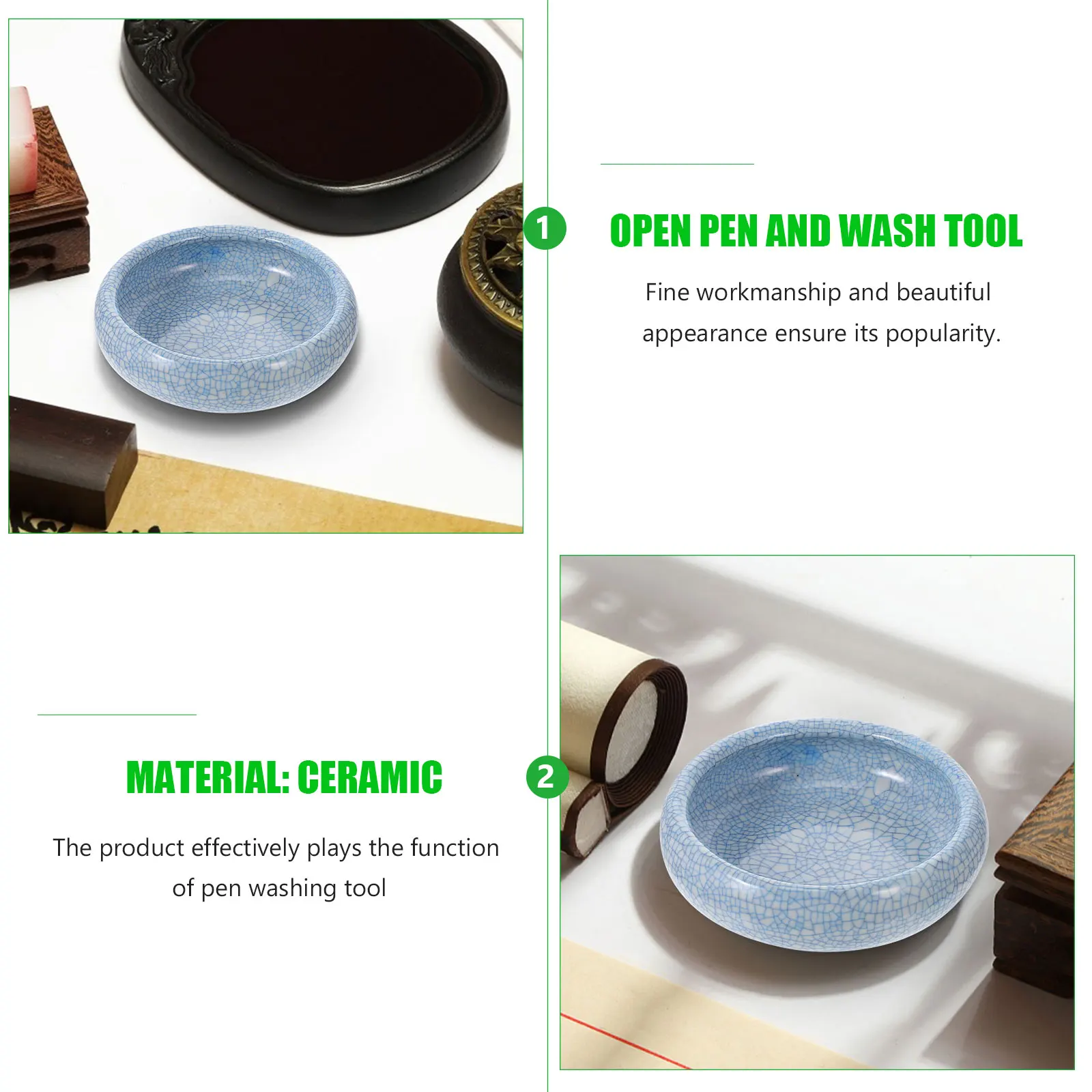 

Creative Ink Saucer Ceramic Ink Container Easy Wash Off Pigments Ideal for Home Sumi-Brush Washer
