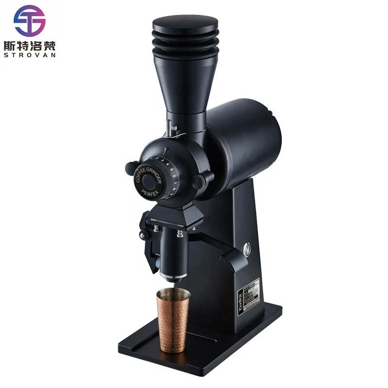 

90mm Coffee Grinder Flat Wheel Burr Machine Adjustable Grinding Powder Size Electric Coffee Grinder