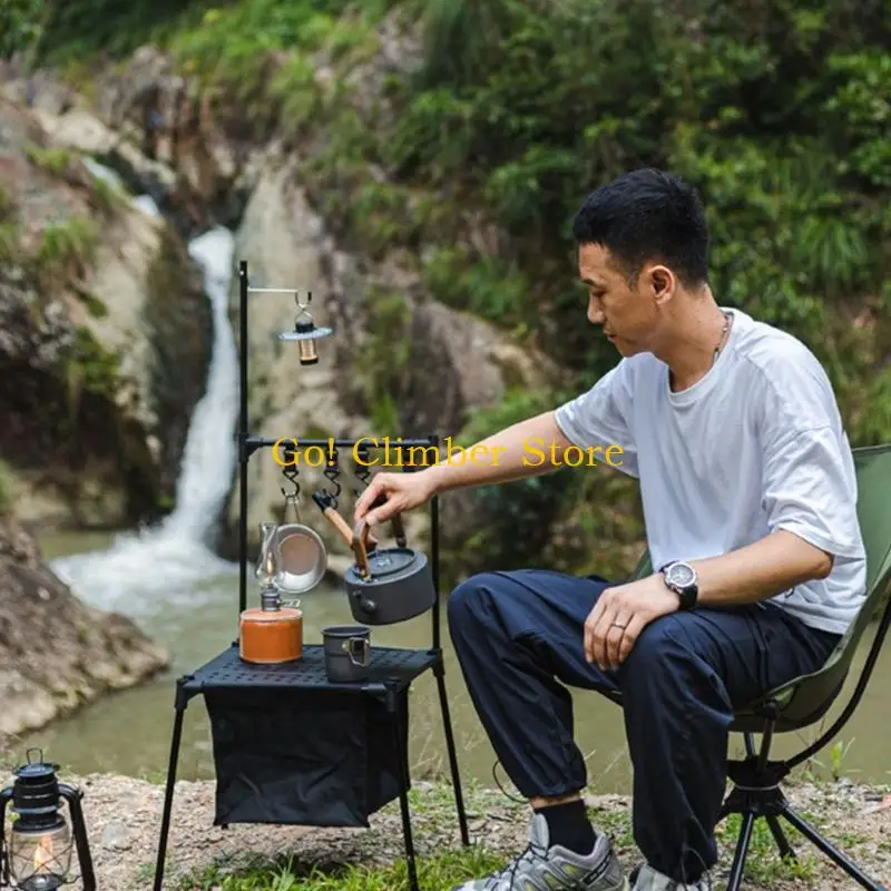 Q84C Quickly Boil Portables Outdoor Kettles Aluminum Body With Wide Base And Comfortable Without Conductive Handle