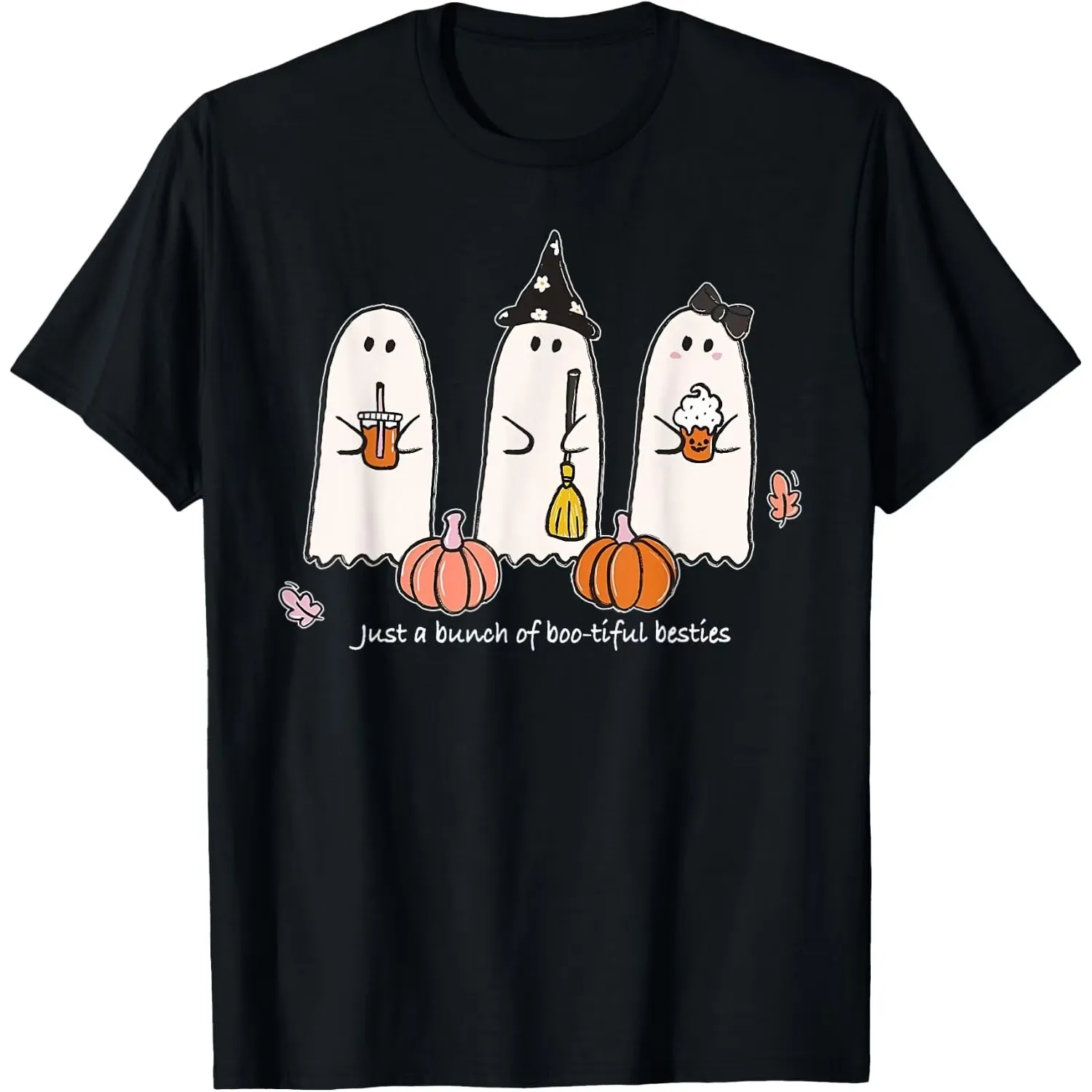 Boo-Tiful Besties Ghost Friends Halloween T Shirt Size S-5XL