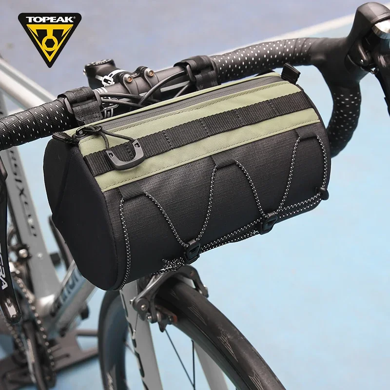 Topeak Tubular Bag MTB Head Bagpack 3.8L 600D Polyester Road Bike Handlebar Bag Cycling Gear Pannier Bicycle Front Tube Pannier