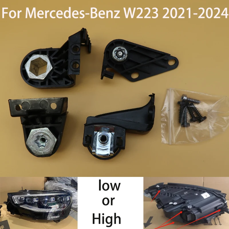 Kit de reparo do farol da luz do carro, fixação da garra do suporte, Mercedes-Benz S-Class W223 2021-2024, S400, S450S480, 2238208304, 2238208404