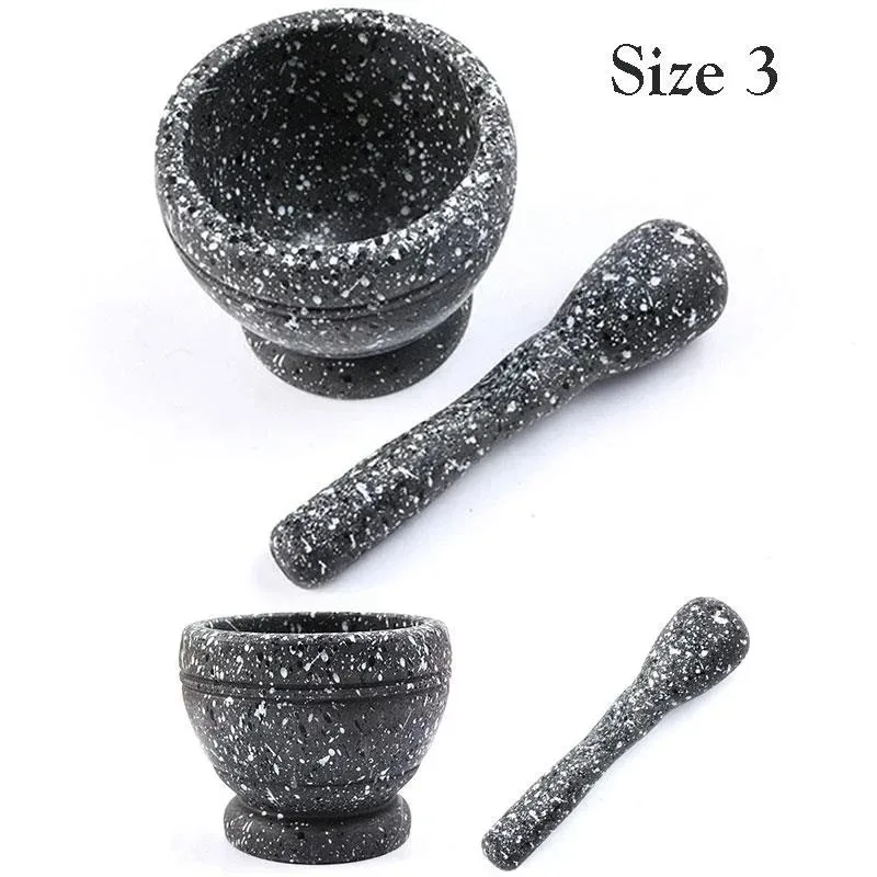 

Resin Setmortar and Pestle Garlic Herb Spice Mixing Grinding Crusher Bowl Restaurant Kitchen Tools