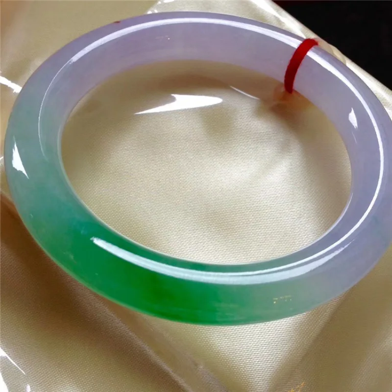 Purple Cold Old Mine Jade   Spring Round Bar   Yang Green  Three-Color Ice Type Violet Bangle