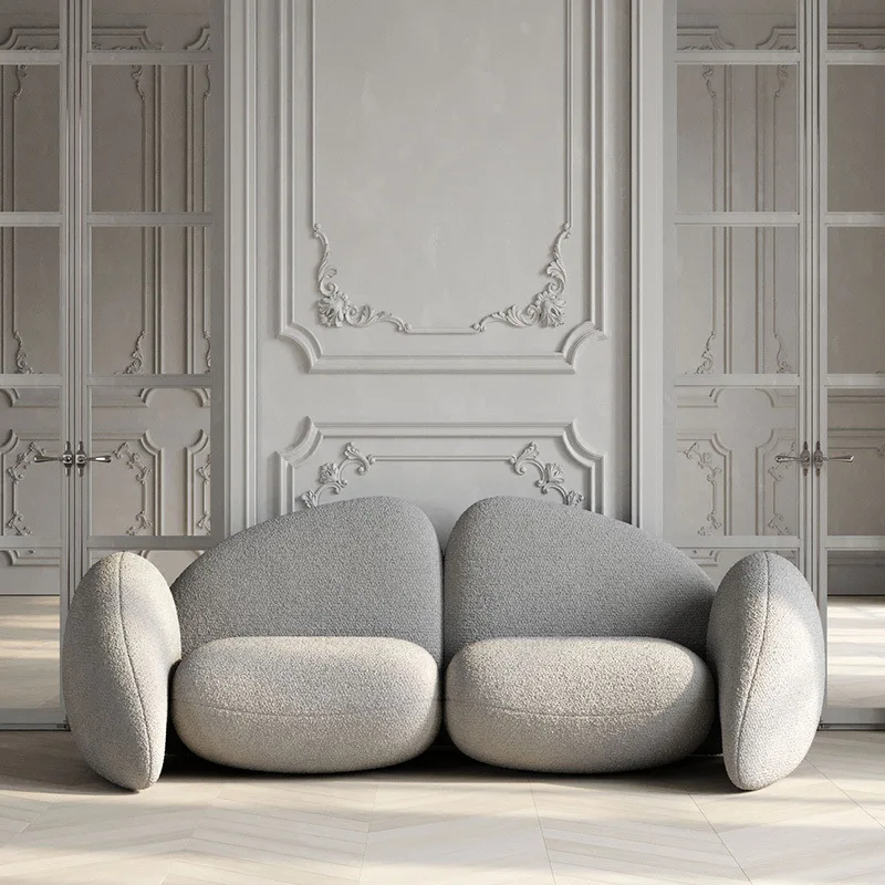 Divano medievale a vento wabi-sabi dal design speciale per tre persone