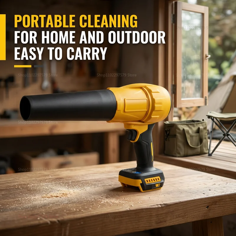 Electric Cordless Air Blower 20V Brushless Turbo Jet Fan Handheld Dust Remover Battery Powered Portable Cleaning Tool