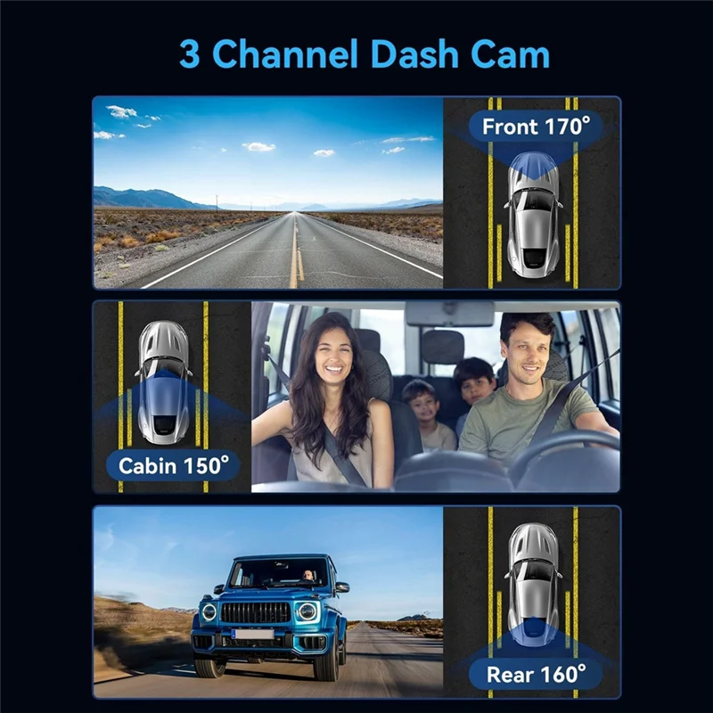 

Dash Cam Front And Rear Inside Wifi Dash Camera Included With 32G SD Card Loop Recording-Boom