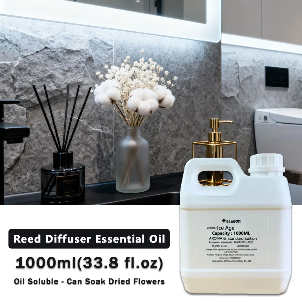 ESAEON 1000ml (33.8 fl.oz) Chamomile/Ice Age Essential Oils - For Reed Diffuser & Fireless Aromatherapy, Aroma Reed Diffuser Oil