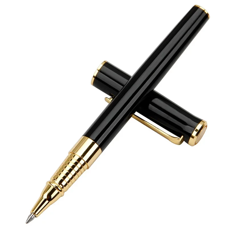 

10 шт. металлическая ручка-ролик для бизнеса, офиса, канцелярские принадлежности, подарочная ручка, рекламный подарок, шариковые ручки для письма