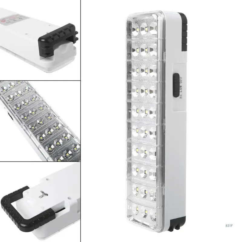 Lampe sécurité multifonctionnelle à 30LED, Rechargeable, 2 modes, pour maison