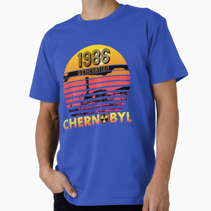 Vintage Chernobyl 1986 Generation Retro gift t shirt for man Sunset Pripyat Graphic Clothes Men's All size S-6XL Tops