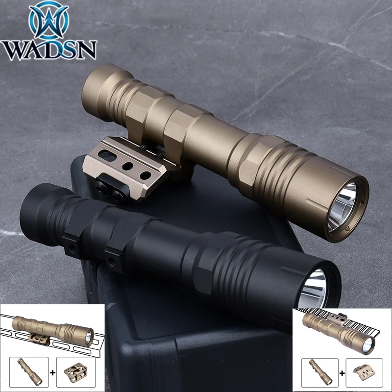 New Tactical PLHv2 Metal Wadsn Flashlight 1300Lumen SST40 White LED With Torch Base Airsoft Rifle Hunting Weapon Scout Light