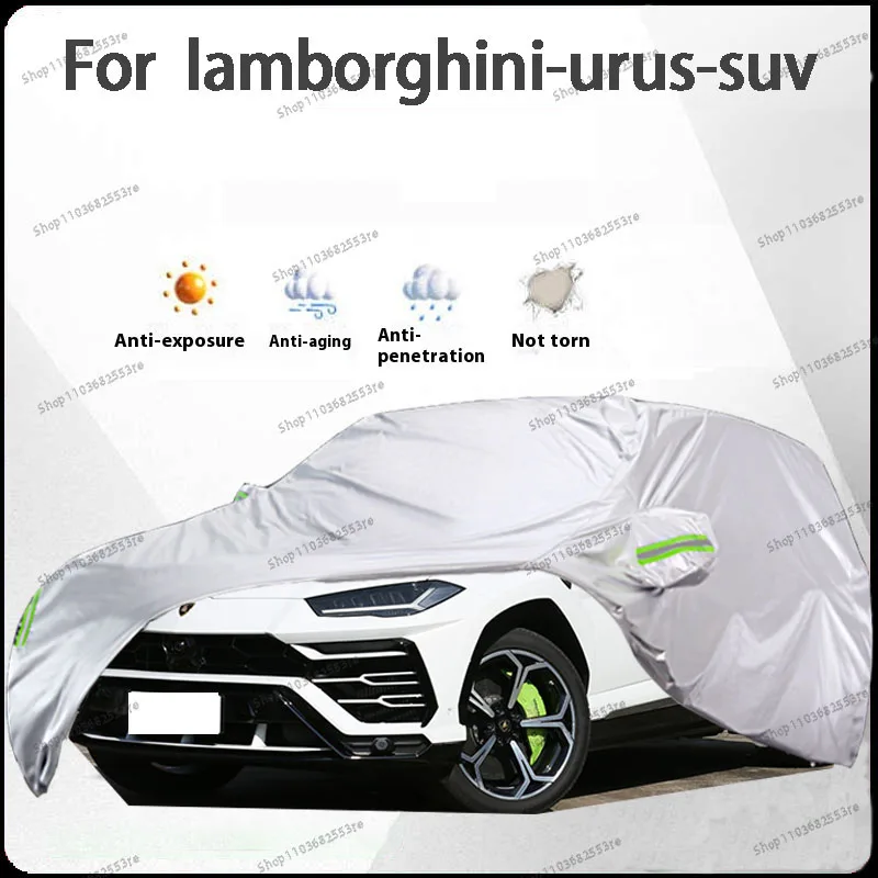 

For Lamborghini Urus Fit Car Cover Waterproof Dustproof Sunshade (UV) Snowproof Silve Full Cover with All-Day Protection