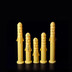 PP Plastic Yellow Croaker Screw Expansion Pipe Drilling Plug Anchor Bolt 6mm/8mm/10mm