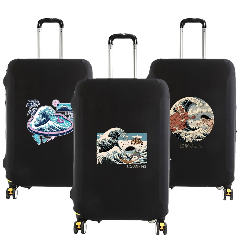 Unisex Bagagehoes Voor 18-32 Inch Fashion Wave Series Patroon Trolley Koffer Elastische Stofzakken Koffer Reisaccessoires